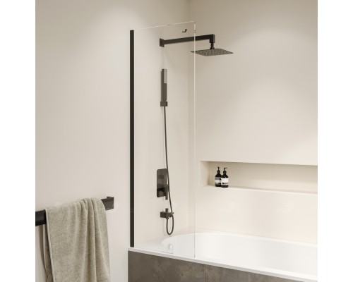 Стационарная шторка на ванну RGW SC-056-8-B 50*150 прозрачное стекло 8 мм 35110562850-14