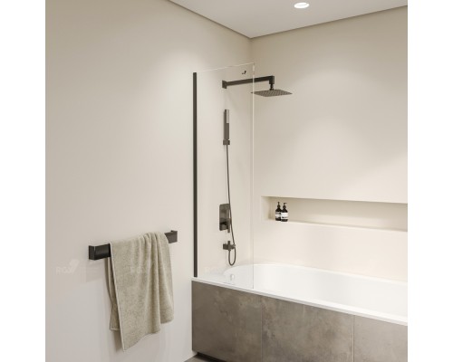 Стационарная шторка на ванну RGW SC-056-8-B 50*150 прозрачное стекло 8 мм 35110562850-14