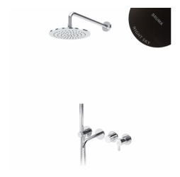 Душевой набор, скрытого монтажа, душевой лейкой Ø250 мм и наливом на ванну Leaf 167 240 0NS Night Sky