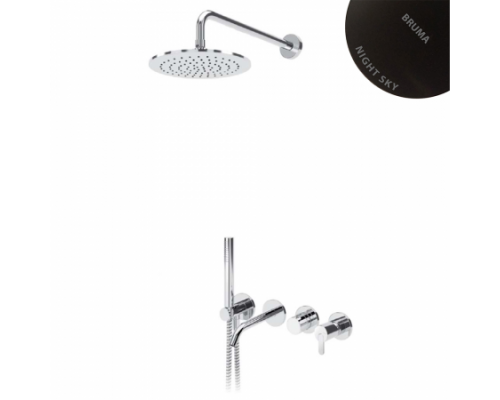 Душевой набор, скрытого монтажа, душевой лейкой Ø250 мм и наливом на ванну Leaf 167 240 0NS Night Sky