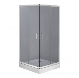 Deante Funkia Кабина квадратная, стекло графитовое, 80х80х185см