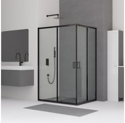 Душевой уголок, прямоугольный RGW CL-44-B прозрачное стекло 5 мм цвет проф. чёрный 80*120*185 32094482-14