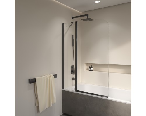 Раздвижная шторка на ванну RGW SC-011-B 90*140 прозрачное стекло 6 мм 351101109-14