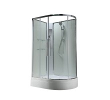 Душевая кабина Avacan EM3912LNT AVA 120x90 левая, без крыши, стекла прозрачные, профиль хром