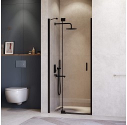 Распашная душевая дверь RGW HO-014-B 130*200 прозрачное стекло 8 мм 350601413-14