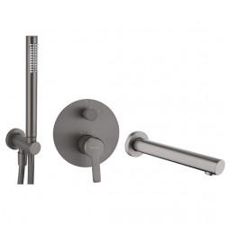 Deante Titanium Система скрытого монтажа для ванной круглая, титан