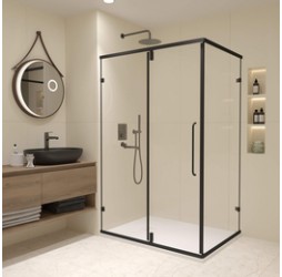 Душевой уголок RGW Classic CL-45B 100x90 прозрачное, черный 72094609-14