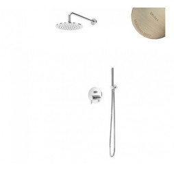 Душевой набор, скрытого монтажа, с латунной душевой лейкой Ø250 мм и ручным душем Elo ручка тип 2 Leaf 167 722 2MM Morning Mist