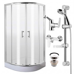 Комплект душевая кабина «Deante Jasmin» — 90х90х185см и комплект смесителей для ванной комнаты