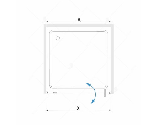 Раздвижная душевая дерь RGW SV-02 B Прозрачное cтекло цвет профиля 6 мм 06320209-14