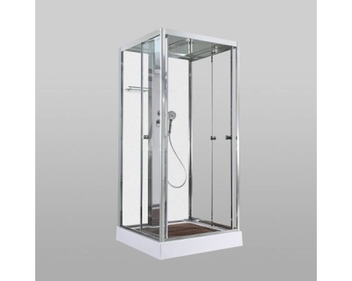 Душевая кабина AvaCan Z1910MT AVA 100x100 стекла прозрачные, профиль хром