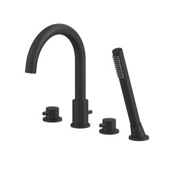 Смеситель для ванны на 4 отверстия WHITECROSS Y Y1232BL (черный мат)