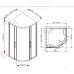 Душевой уголок Avacan HC 100 MT AVA 100x100 стекла матовые, профиль хром
