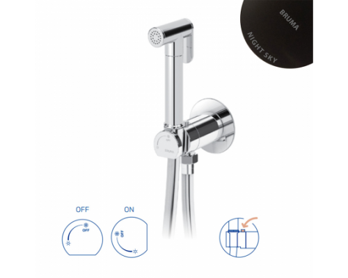 Гигиенический душ Bruma, угол открытия 180 °. Ручной душ из латуни - EloR 145 110 3NS Night Sky