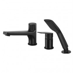 Deante Jasmin Nero Смеситель для ванны врезной на 3 отверстия, черный