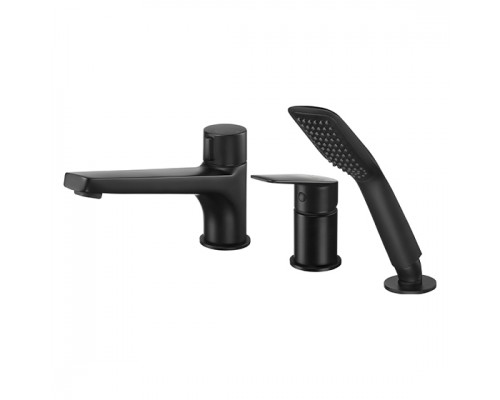 Deante Jasmin Nero Смеситель для ванны врезной на 3 отверстия, черный