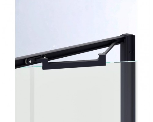 Душевой уголок RGW Stilvoll 80х70 703214587-14 черный, стекло прозрачное