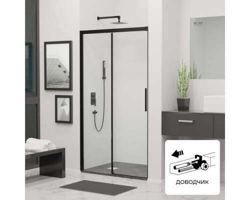 Раздвижная душевая дверь RGW LE-12-B 180*195 прозрачное стекло 6 мм 34121218-14