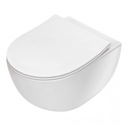Deante Peonia Zero Унитаз подвесной безободковый с крышкой, белый