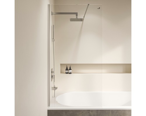 Стационарная шторка на ванну RGW SC-050 80*140 прозрачное стекло 6 мм 351105008-11