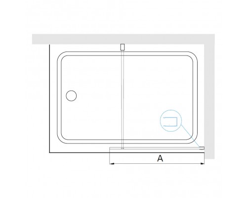 Стационарная шторка на ванну RGW SC-050 80*140 прозрачное стекло 6 мм 351105008-11