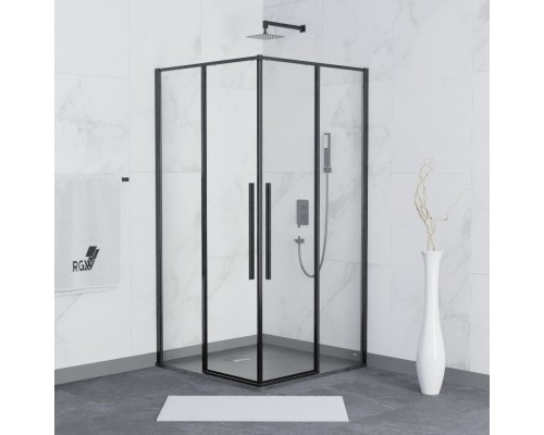 Душевой уголок RGW 80х80х195 SV-31-B квадрат/черный/прозрачное/6 мм (780-790х780-790) (Easy) 32323188-14