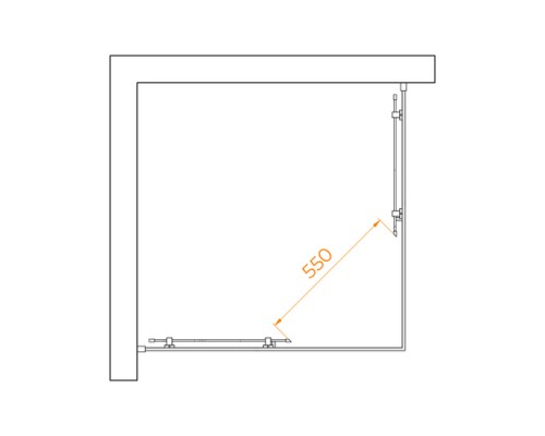 Душевой уголок RGW Passage PA-030B 100x100 стекла прозрачные, профиль черный 350803000-14