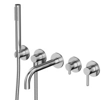 Смеситель для ванны скрытого монтажа WHITECROSS Y Y1240NIB (брашированный никель)