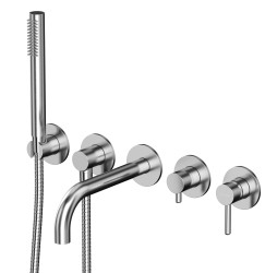 Смеситель для ванны скрытого монтажа WHITECROSS Y Y1240NIB (брашированный никель)