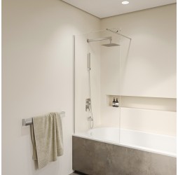 Стационарная шторка на ванну RGW SC-051 90*150 прозрачное стекло 8 мм 351105109-11