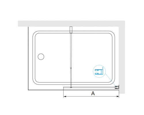 Стационарная шторка на ванну RGW SC-051 90*150 прозрачное стекло 8 мм 351105109-11