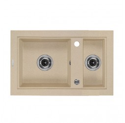 Deante Country песочный - мойка 1,5 чаши, 680*430*180 мм + сифон