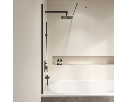 Стационарная шторка на ванну RGW SC-050B 60*150 прозрачное стекло 6 мм 351105006-14