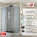 Душевая кабина AvaCan EM2912L AVA 120x90 левая, стандарт, стекла матовые, профиль хром