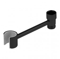 Deante Держатель ручной лейки для душа подвижный к смесителям для ванны, черный