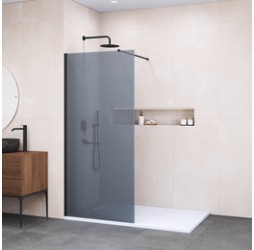 Душевую перегородку Walk-In RGW 80x195 WA-110B стекло тонированное, профиль черный