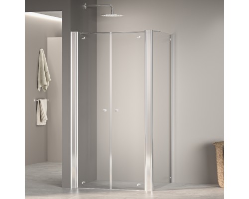 Душевой уголок RGW PA-47 (PA-04 + Z-050-1+держ.) прозрачное cтекло цвет профиля 5 мм 04084