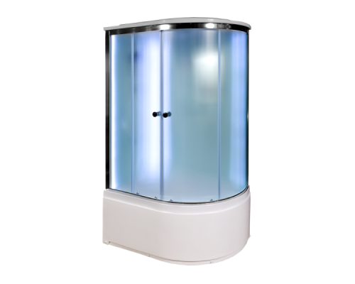 Душевая кабина AvaCan D512SLLED AVA 120x90 LED, левая, стекла матовые, профиль хром