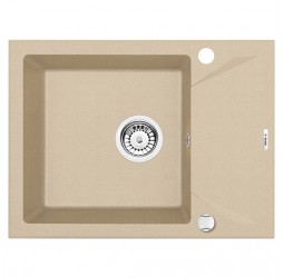 Deante Evora  песочный - мойка 1 чаша с крылом, 590*440*180 мм + сифон SPACE SAVER