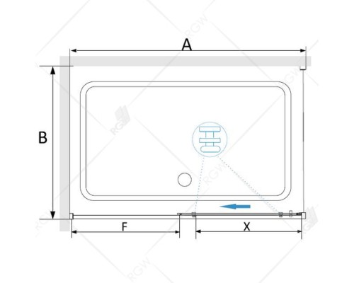 Душевой уголок RGW SV-42 (SV-12 + Z-050-2) прозрачное cтекло цвет профиля 6 мм 32324237-01