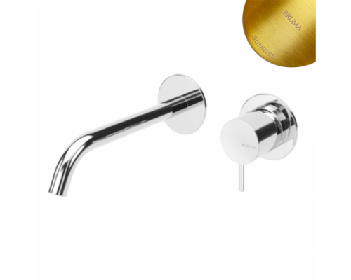 Смеситель для раковины скрытого монтажа Leaf 167 012 1SR Sunrise (излив 200 мм, ручка тип 2)