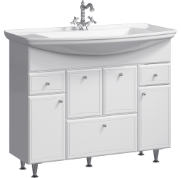 AQWELLA Тумба под умывальник 105x51 Barcelona Прямоугольная цвет белый BA0110K