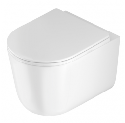 Deante Jasmin Унитаз подвесной безободковый с крышкой, белый
