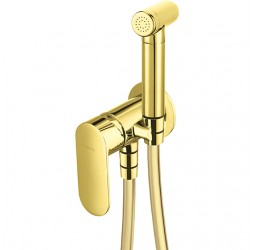 Deante Alpinia Gold Смеситель скрытого монтажа с гигиеническим душем, золото