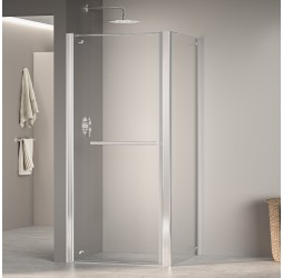 Душевой уголок RGW PA-48 (PA-03 + Z-050-1+держ.) прозрачное cтекло цвет профиля 6 мм 04084