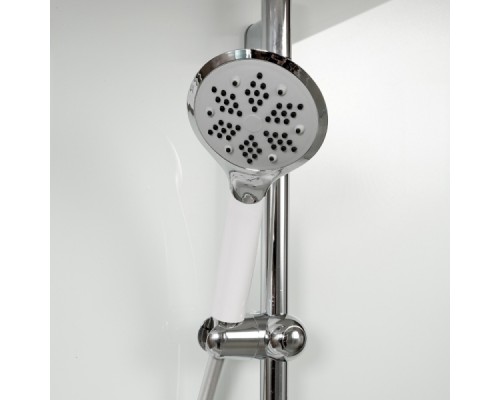 Душевая кабина AvaCan EM1580GM+EL AVA 80x80 с гидромассажем и электрикой, стекла с узором, профиль хром