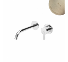  Внешняя часть смесителя LEAF для раковины. Длина излива 150 мм Morning Mist