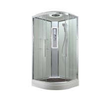 Душевая кабина Avacan EM2011LEDT AVA 110x110 LED, стекла прозрачные, профиль хром