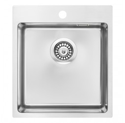 Deante Olfato сатин - мойка стальная 1 чаша, 450*505*200 мм + сифон Space Saver