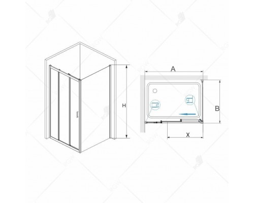 Душевой уголок RGW PA-73 P (PA-13 + 2Z-33)